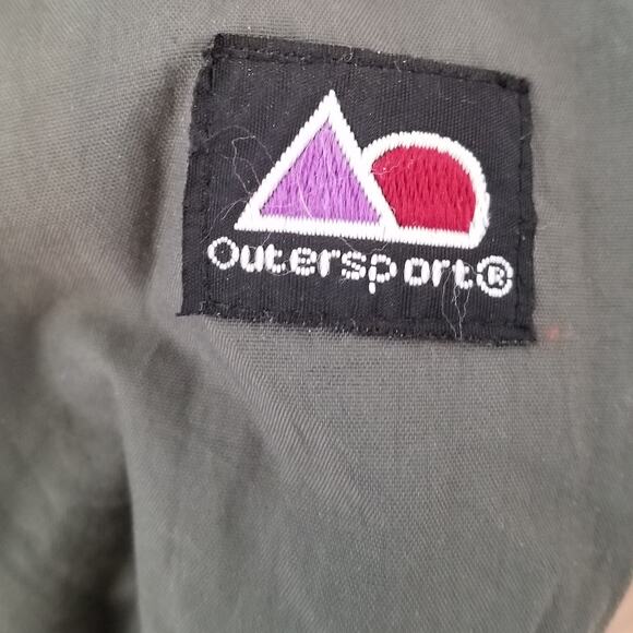 Outersport Green Nylon Lined Hiking Joggers Ski Track Pants VINTAGE Mens XLarge - Picture 10 of 12